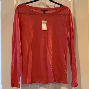 NWT Banana Republic 100% linen pink long sleeve